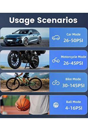 Blackbird MC6619 Dijital Ekranlı Taşınabilir Kablosuz Lastik Şişirme Pompası Powerbank, SOS Işığı, LED Fener, Otomatik Basınç Ayarı