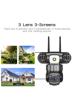 Okam-6030 15 Mp 3 Kameralı Dual Lens Wifi Ptz Kamera