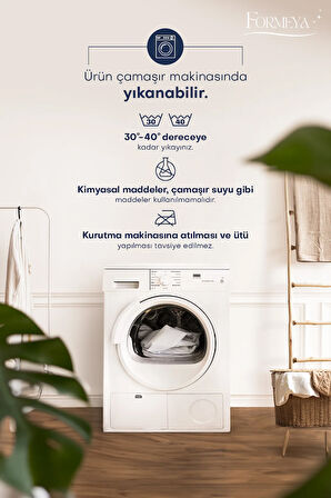 Çiçek Desen Kılıflı Silikon Yastık Seti 2'li