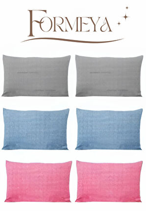 6 Adet 3 Farklı Renkli Yastık Kılıfı 50x70 cm