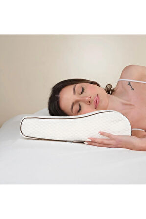 Ortopedik Visco Yastık Boyun Destekli Lüks Ortopedik Yastık 55x35 Cm