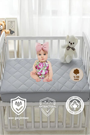 %100 Pamuk Kapitone Fitted Su Sıvı Geçirmez Bebek Alezi-Çocuk Alezi, Park Yatak Beşik Yatak Alezi