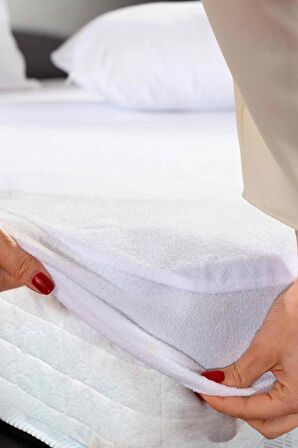 Pamukkale Alez Pamuk Fitted Su Sıvı Geçirmez Yatak Koruyucu Alez 90x190 (10 Farklı Ebat)