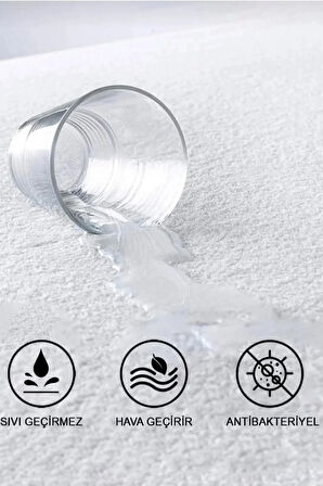 Pamukkale Alez Pamuk Fitted Su Sıvı Geçirmez Yatak Koruyucu Alez 180x200 (10 Farklı Ebat)