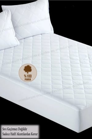 Pamukkale Alez Kapitone Fitted Yatak Koruyucu %100 Pamuk Alez 180x200 (10 Farklı Ebat)