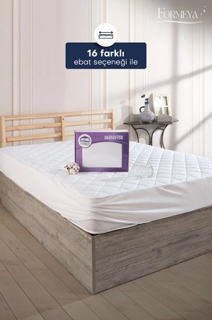 Kapitone Fitted Full Kenar Su Sıvı Geçirmez %100 Pamuk Yatak Koruyucu Alez Tek Çift Battal 10 Ebat