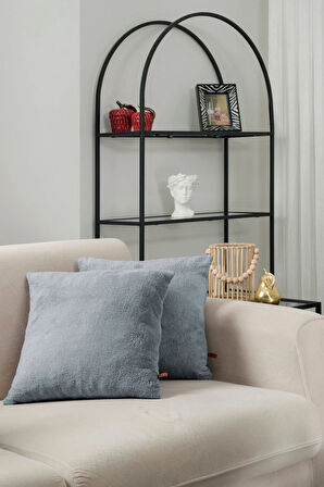 Çift Tarafı Wellsoft Kumaş 2'li 44x44 cm Hediyelik Dekoratif Pelüş Kırlent Kılıfı Yastık Kılıfı