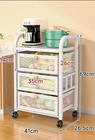 2 Katlı Metal Beyaz patates soğan sepeti sebze meyve sepeti sebzelik tekerlekli 7019-NRM