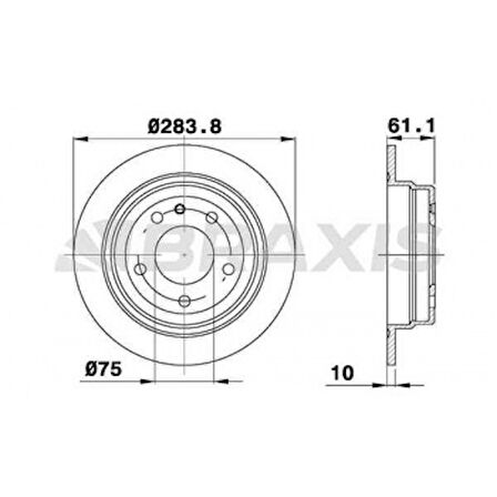 Bmw Arka Fren Disk Aynası Arka Bmw Serie E28 E24 77> - Braxıs Ae0738