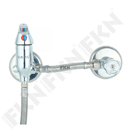 FKN Çapa Mini Mix Sıcak Su - Soğuk Su Taharet Bataryası Takımı (15 cm - 70 cm)