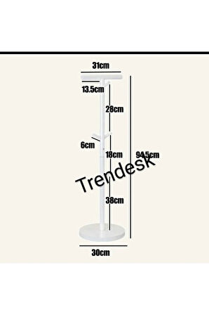 Ayaklı Siyah Askılık Kitap Çanta Depolama Rafları Yatak Odası Organizatör Askı 30*95cm  1058-CN