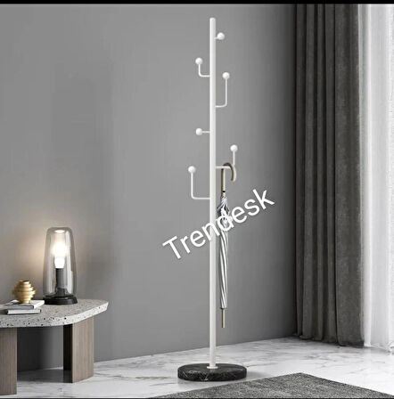 Trendesk Modern Metal Siyah Ayaklı Askılık Elbise Askısı 165*30 cm