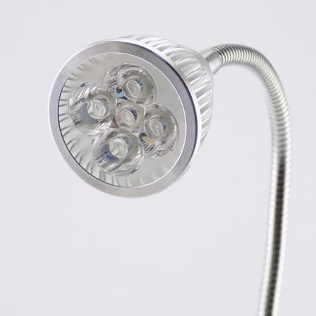 5 LED Spot Işıklı Akrobat Masa Lambası E27 220V | Esnek Gövdeli Profesyonel Çalışma Lambası