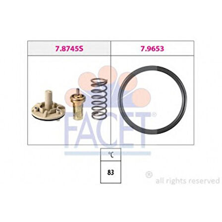 Vag Termostat Keceli Eos Golf V VI Jetta Passat Polo Tiguan A3 İbiza Leon Yeti Caxa Caxc Cmsa Cnva - Facet 7.8745