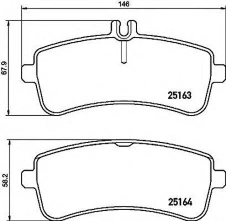 Mercedes Fren Balatası Arka Amg Gt C190 15> S-Class W222 13> C217 14> - Valeo 671617