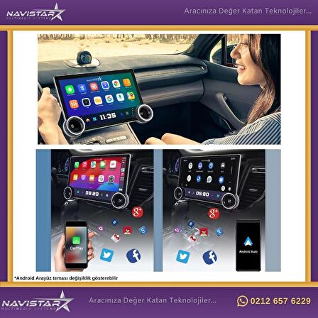 Honda Civic DUAL KNOB 10" Kablosuz Carplay 4GB + 64GB Android 13 2015-2020 Navigasyon Multimedya Sis