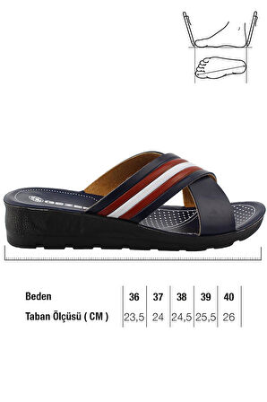 Gezer 13075 Yazlık 4 Cm Topuklu Hafif Taban Günlük Kadın Terlik