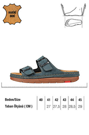 Gezer Paleng Yazlık Hakiki Deri Erkek Terlik