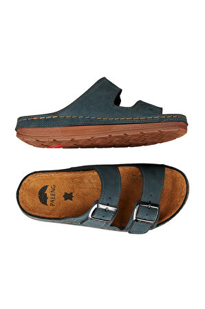 Gezer Paleng Yazlık Hakiki Deri Erkek Terlik