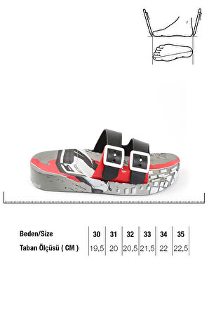 Gezer Yazlık Kaydırmaz Taban İki Toka Erkek Çocuk Terlik