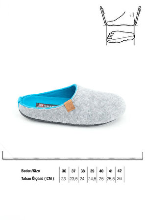 Gezer Kışlık Çıkarılabilir Comfort Taban Kadın Ev Bahçe Terlik