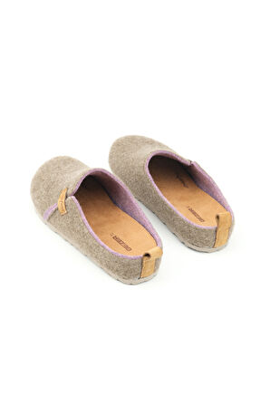 Gezer Kışlık Keçe Comfort Taban Kadın Ev Bahçe Terlik