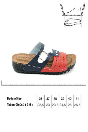 Gezer Yazlık Yüksek Topuk Rahat Taban Kadın Terlik