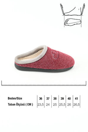Gezer Kadın Kışlık Ev Bahçe Terlik