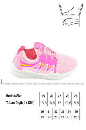 Gezer 03408/09 Yazlık Rahat Hafif Taban Kız Çocuk Günlük Spor Ayakkabı