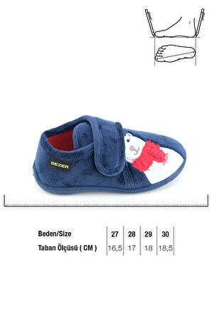 Gezer Kışlık Cırtlı Ayarlanabilir Rahat Taban Erkek Çocuk Panduf Ayakkabı
