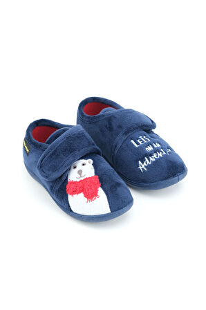 Gezer Kışlık Cırtlı Ayarlanabilir Rahat Taban Erkek Çocuk Panduf Ayakkabı