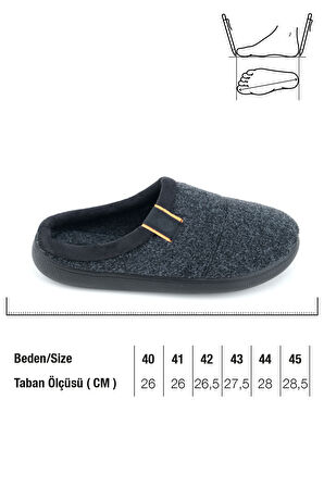 Gezer Kışlık Erkek Comfort Taban Ev Bahçe Terlik