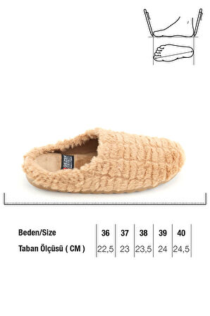 Gezer Kadın Kışlık Ev Bahçe Rahat Taban Gondol Terlik