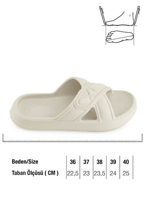 Gezer Kadın Yazlık Eva Islak Zemine Uygun Ev Bahçe Banyo Terlik