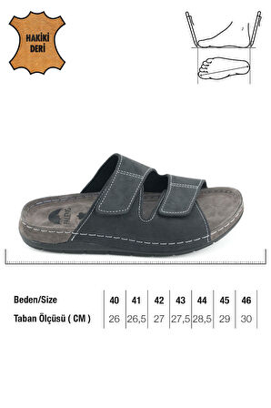 Gezer Paleng Erkek Yazlık İç Dış Hakiki Deri Günlük Terlik