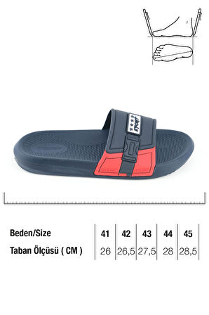 Gezer Sport Erkek Yazlık PU Islak Zemine Uygun Günlük Ev Banyo Bahçe Havuz Terlik