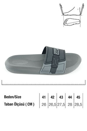 Gezer Sport Erkek Yazlık PU Islak Zemine Uygun Günlük Ev Banyo Bahçe Havuz Terlik