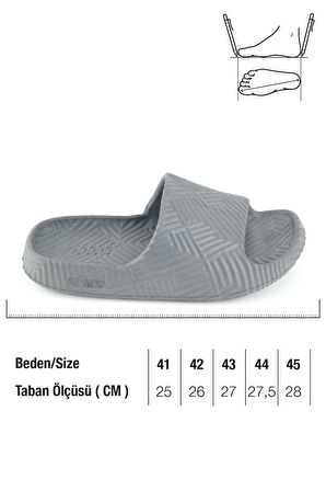 Gezer Erkek Yazlık Eva Ev Bahçe Banyo Esnek Islak Zemine Uygun Terlik