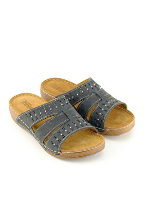 Gezer Feichtingen Kadın Yazlık İç Taban Hakiki Deri Rahat Taban Günlük Terlik