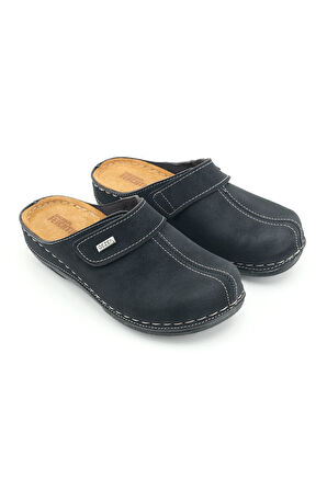 Gezer FEICHTINGEN Kadın Yazlık İç Taban Hakiki Deri Tek Cırtlı Ayarlanabilir Rahat Taban Günlük Terlik