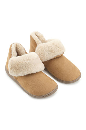 Gezer Kadın Kışlık İçi Peluşlu Rahat Taban Ev Bahçe Panduf Bot