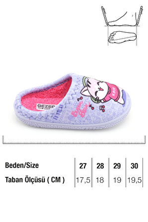 Gezer Kız Çocuk Kışlık Rahat Taban Ev Bahçe Gondol Terlik