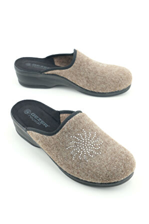 Gezer Kadın Kışlık Ev Bahçe Yüksek Topuk Terlik