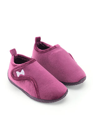 Gezer Kışlık Kız Çocuk PVC Rahat Taban Cırt Cırtlı Ayarlanabilir Ev Okul Kreş Panduf Ayakkabı