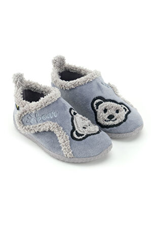 Gezer Erkek Çocuk Kışlık PVC Rahat Taban Tek Cırt Cırtlı Ayarlanabilir Kemer Ev Okul Kreş Panduf Ayakkabı