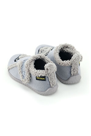 Gezer Erkek Çocuk Kışlık PVC Rahat Taban Tek Cırt Cırtlı Ayarlanabilir Kemer Ev Okul Kreş Panduf Ayakkabı