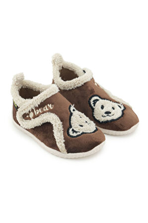 Gezer Erkek Çocuk Kışlık PVC Rahat Taban Tek Cırt Cırtlı Ayarlanabilir Kemer Ev Okul Kreş Panduf Ayakkabı