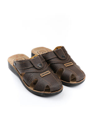Gezer Yazlık Erkek Çıtçıtlı Ayarlanabilir  Terlik-Sandalet