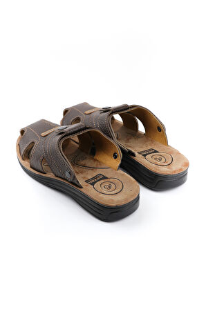 Gezer Yazlık Erkek Çıtçıtlı Ayarlanabilir  Terlik-Sandalet