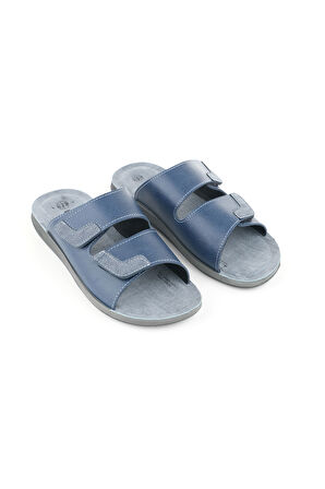 Gezer Yazlık Cırtlı Ayrlanabilir Suni Deri Rahat Taban Erkek Terlik